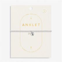 Joma Silver Style Pearl Stretch Anklet - Silver