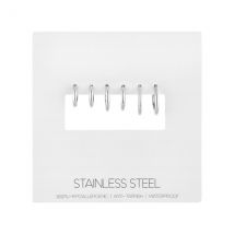 Over & Over Silver Plain 3 Hoop Earring Set - Gold