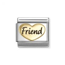 Nomination Gold Friends Heart Charm
