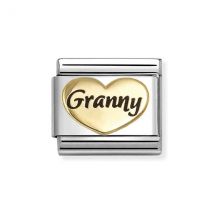 Nomination Gold Granny Heart Charm