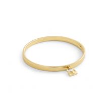 Coach Gold Tabby Charm Hinged Bangle - Gold