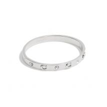 Coach Silver Boxed C Logo Hinged Bangle - Silver