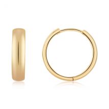 August Woods Gold Plain L Hoop Earrings - Gold