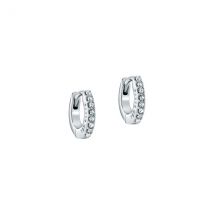 Ted Baker Silver Hettie Crystal Hoops 10mm - Silver