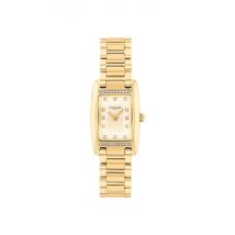 Coach Gold Reese Rectangular Crystal Bracelet Watch - Gold