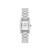Coach Silver Reese Rectangular Crystal Bracelet Watch - Silver