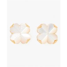 Kate Spade New York Gold Spade Flower Mother of Pearl Studs - Gold
