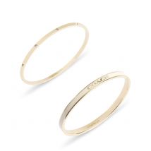 Coach Gold White Bangle Duo Set - Gold