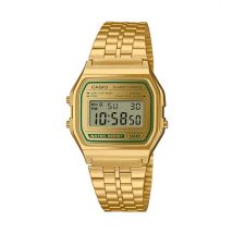 Casio Vintage A158WEGV-9AEF Gold Green Stainless Steel Bracelet Digital Watch