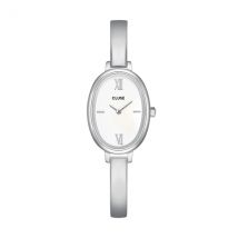 CLUSE Silver L'Ovale White Watch - Silver