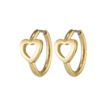 Olivia Burton Gold Kindred Interlink Openwork Heart Hoops