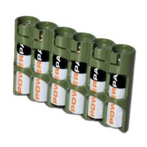 Porte-batteries Powerpax SlimLine 6 x AAA olive