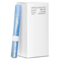 Confezione da 30 rotoli azzurri trasparenti da 70x80 cm