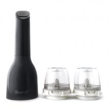 Macina spezie elettrico a batteria Finamill Midnight Black con 2 contenitori