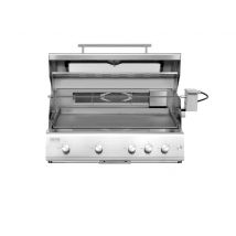 Barbecue a gas Fry Top 750 Range da appoggio 5 bruciatori con piastra Teppanyaki