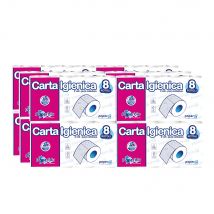 Imballo 12 confezioni di carta igienica 8 rotoli Paperblu in pura cellulosa