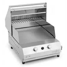 Barbecue a gas Fry Top 500 da appoggio 2 bruciatori con pietra ollare