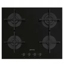 Piano cottura a gas 4 fuochi Smeg 60 CM NERO PV264B