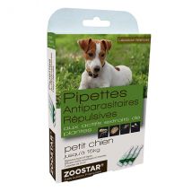 Zoostar Pipettes Antiparasitaires Répulsives Petit Chien 3 pipettes - Anti-Puce, Anti-Tique, Anti-Phlébotome -