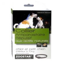 Zoostar Collier Antiparasitaire Répulsif Chiot et Petit Chien Jusqu'à 10kg
