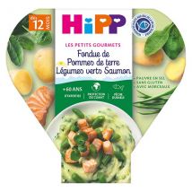 Hipp Bio Les Petits Gourmets Assiette Fondue Pommes de Terre Légumes Verts Saumon +12m 230g - Poissons, Légumes -