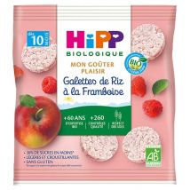 Hipp Bio Mon Goûter Plaisir Galettes de Riz à la Framboise +10m 30g - Fruits -