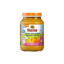 Holle Petit Pot Potiron avec Poulet Bio +4m 190g - Viandes, Légumes -