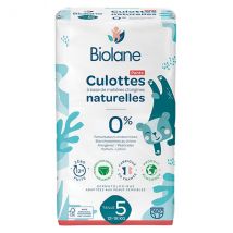Biolane - Couches Culottes Naturelles Taille 5 - 12H - Zéro fuite - 40 unités