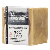 La Corvette Marseille Cube de Savon de Marseille Olive Extra Pur Filmé 200g