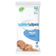 WaterWipes Lingettes Pures 28 unités pour Peau Sèche à Très Sèche, Peau à Rougeurs