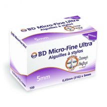 BD Micro-Fine Ultra Aiguilles à Stylos 5mm 100 aiguilles