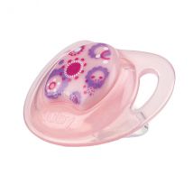 Nuby Sucette PP PRISM Silicone Orthodontique Rose 6-18 mois - Anatomique -
