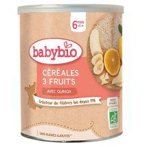 Babybio Céréales 3 Fruits Quinoa +6m Bio 220g