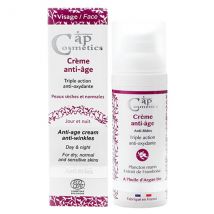 Cap Cosmetics Crème Anti-Âge Huile d'Argan Bio 50ml pour Peau Normale, Peau Sèche à Très Sèche