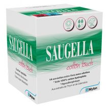 Saugella Cotton Touch Serviette Extra Fine avec Ailette Jour 14 protections - Avec Ailettes -
