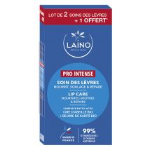 Laino Soin des Lèvres Pro Intense Lot de 2 x 4g + 1 Offert - Hydratant et Nourrissant -