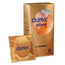 Durex Préservatifs Nude XL - 8 Préservatifs Fins et Extra Larges