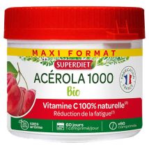 Superdiet Acérola 1000 Bio 60 comprimés à croquer