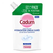 Cadum Hydratation Longue Durée Crème Douche Huile d'Amandes Douces Recharge 500ml - Hydratant - pour Peau Sensible