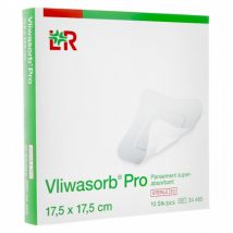 L& R Vliwasorb Pro Pansement Absorbant Stérile 17,5cmx17,5cm 10 Unités - Stérile, Absorbant -