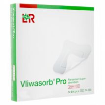 L&R Vliwasorb Pro Pansement Super Absorbant Stérile 20cm x 25cm 10 unités - Stérile, Absorbant -