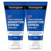 Neutrogena Formule Norvégienne Crème Mains Absorption Express Lot de 2 x 75ml - Hydratant et Nourrissant -