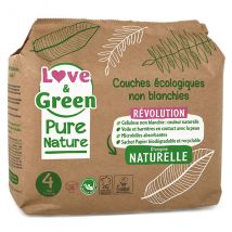 Love & Green Change Bébé Pure Nature Couche Écologique Taille 4 38 unités
