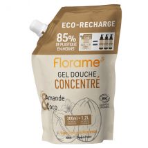 Florame Eco-Recharge Gel Douche Concentré Amande et Coco Bio 300ml