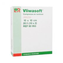 L&R Vliwasoft Compresse en Non-Tissé 10cmx10cm Stérile 10x2 compresses - Stérile -