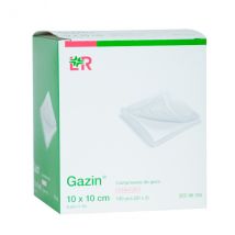 L&R Gazin Compresse de Gaze Stérile 10cmx10cm 50 x 2 compresses - Stérile -