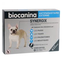 Biocanina Synergix Moyen Chien 10 à 20kg 4 Pipettes -