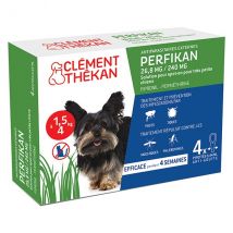 Clement Thekan Perfikan Anti-Puces Anti-Tiques Chien 1,5-4kg 4 pipettes -