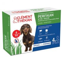 Clement Thekan Perfikan Anti-Puces Anti-Tiques Chien 4-10kg 4 pipettes -