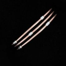 Bracelet manchette en cuivre et tubes d'argent
